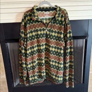 Duluth Trading Co. Multicolor Geometric Half-Zip Pullover